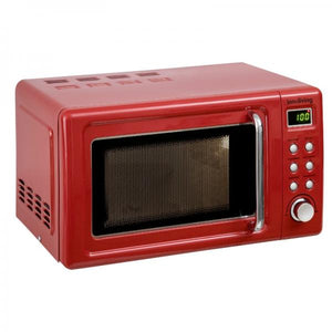 Innoliving Forno Microonde Vintage Grill 20lt 800+700w Rosso Inn-861r