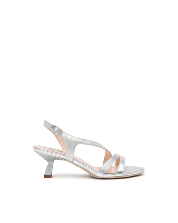 Nero Giardini sandali donna laminato argento