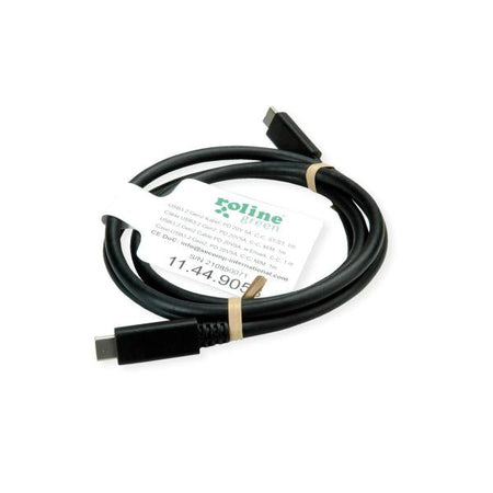ROLINE GREEN CAVO USB3.2 GEN2, PD 20V5A, WITH EMARK, C - C, M/M, BLACK, 0.5M