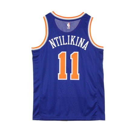 NIKE NBA Canotta Basket Uomo Nba Swingman Jersey Icon Edition No 11 Frank Ntilikina Neykni Road Rush Blue da uomo