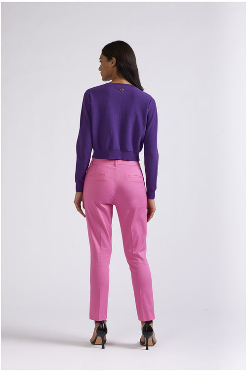 CARDIGAN CON FIORI CROCHET APPLICATI