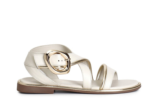 SANDALO ASIMMETRICO IN PELLE