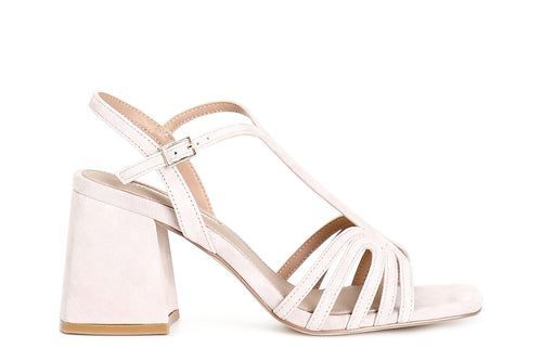 SANDALO IN CAMOSCIO A T MULTILISTINI