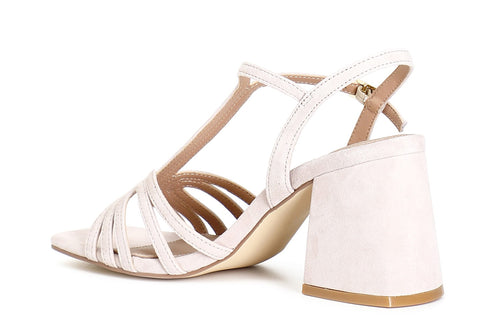 SANDALO IN CAMOSCIO A T MULTILISTINI