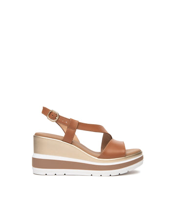 Nero Giardini sandali donna con zeppa cognac E513520D329