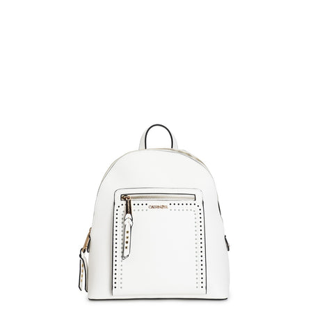 ZAINO LINEARE CON TASCA APPLICATA CON MINI RIVETTI BICOLORE