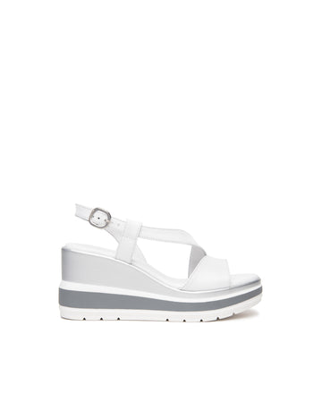 Nero Giardini sandali donna con zeppa bianco E513520D707