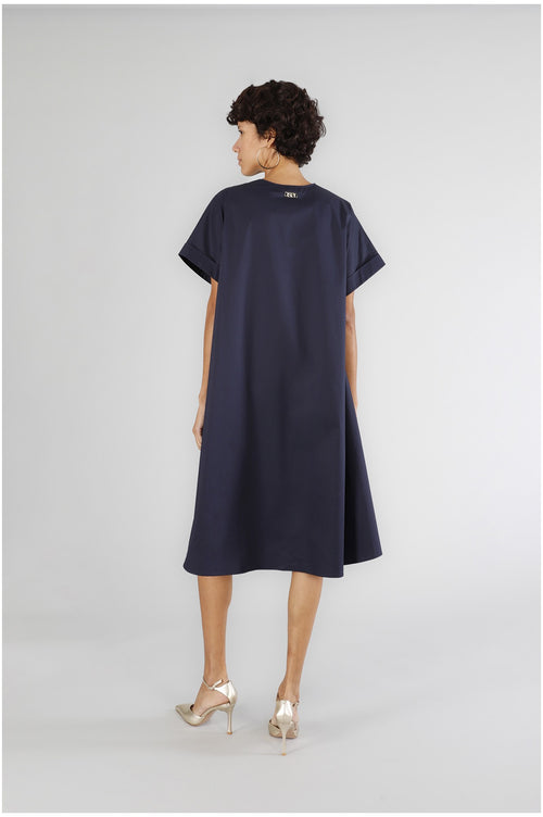 ABITO OVERSIZE CON PIEGA DAVANTI