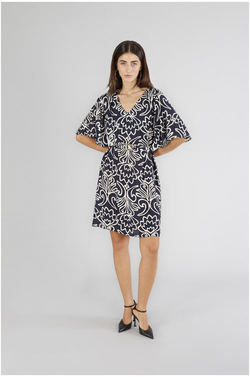 ABITO TIPO TUNICA IN MAROCAINE STAMPATO