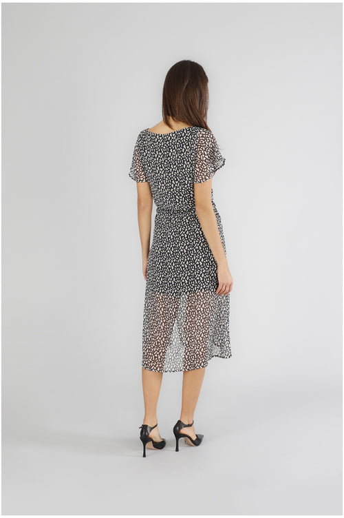 ABITO LUNGO IN GEORGETTE STAMPATA