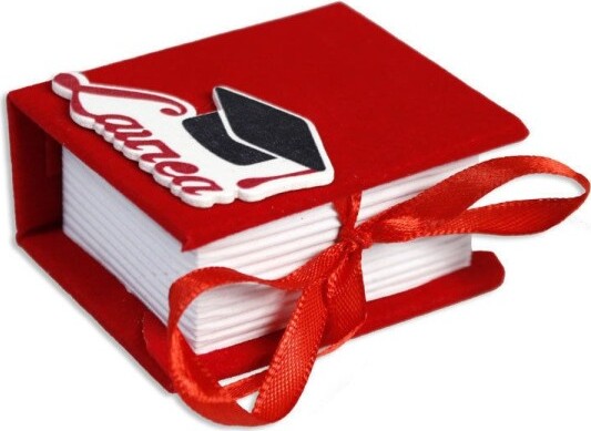 12-Scatolina-Portaconfetti-In-Velluto-Bomboniera-Per-Laurea-Rosso-Con-Vassoio