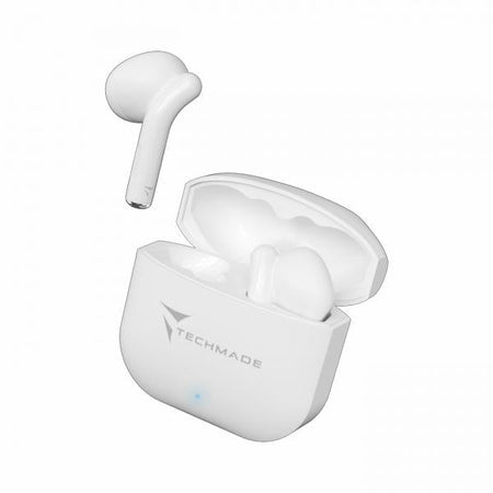 Cuffia auricolare Wireless Techmade TM-XM201 - senza filo con box di ricarica - White - Auricolari in-ear senza fili Bluetooth - Bianco