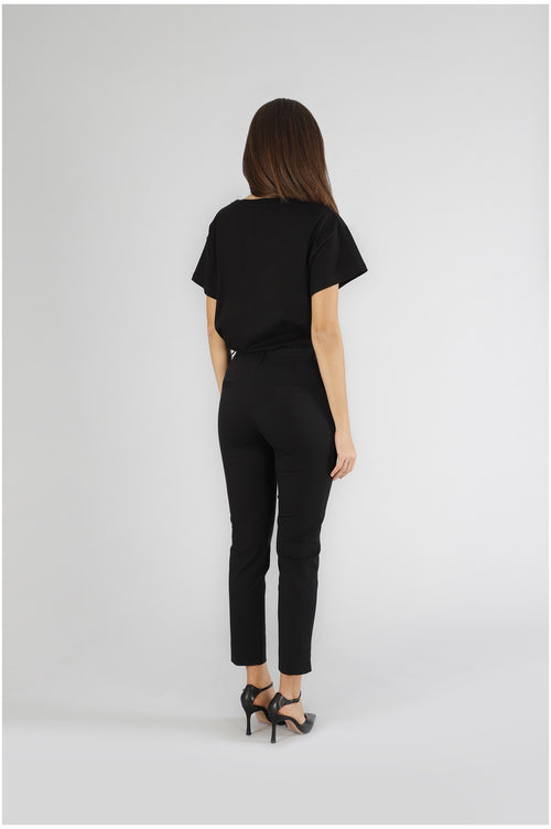 PANTALONE SIGARETTA TESSUTO ELASTICIZZATO