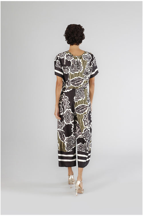 PANTALONE PALAZZO IN SATIN STAMPATO