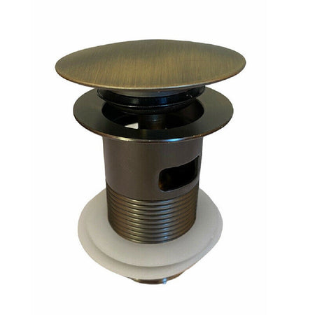Piletta Di Scarico Universale 1/4" Lavandino Pop-up Tappo Pressione Bronzo 59604