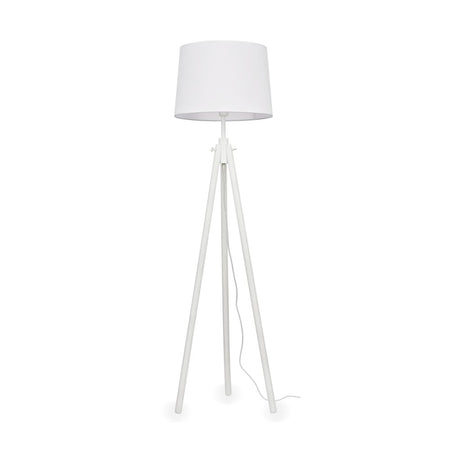 Piantana Industrial-Minimal York Legno Bianco 1 Luce E27