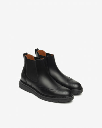 Nero Giardini stivaletti chelsea uomo in pelle nero I500824U100