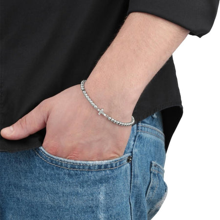 Bracciale MORELLATO uomo Mister croce con diamanti