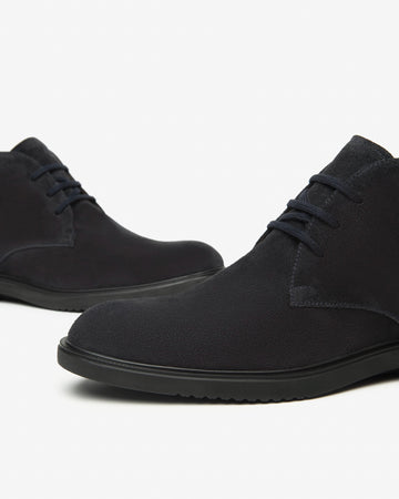 Nero Giardini polacchini in camoscio blu I500850U200
