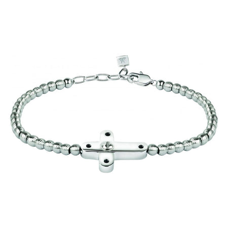 Bracciale MORELLATO uomo Mister boules croce diamanti neri