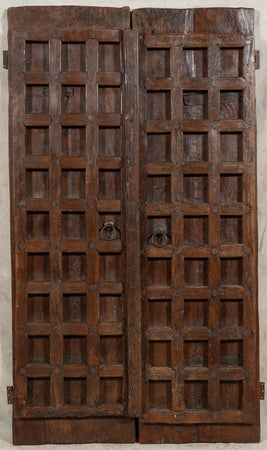 Biscottini Porta portone in legno massello e ferro da interno o da esterno vecchia e antica medievale scorrevole
