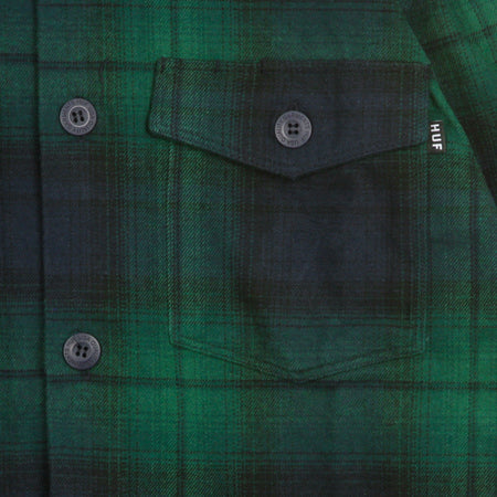 HUF Camicia Manica Lunga Uomo John Bdu L/s Woven Shirt Dark Navy da uomo