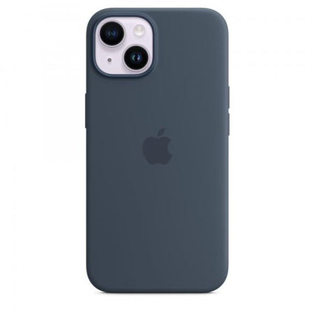 Apple Custodia MagSafe in silicone per iPhone 14 - Blu tempesta (Apple - Cover per cellulare - Compatibilit? MagSafe - silicone - blu tempesta - per iPhone 14)
