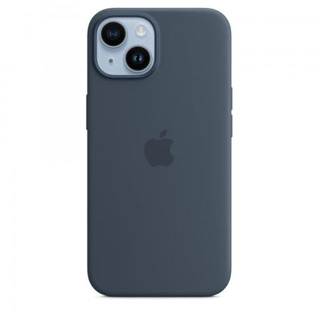 Apple Custodia MagSafe in silicone per iPhone 14 - Blu tempesta (Apple - Cover per cellulare - Compatibilit? MagSafe - silicone - blu tempesta - per iPhone 14)