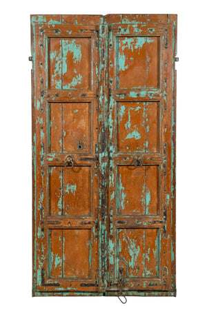Biscottini Porta portone in legno massello e ferro da interno o da esterno vecchia e antica medievale scorrevole