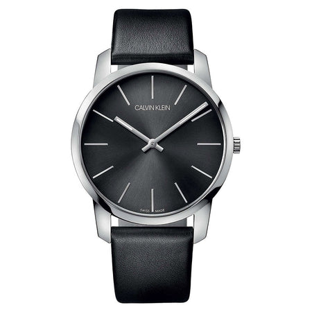 Orologio CALVIN KLEIN uomo City solo tempo pelle nero