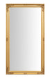 Biscottini Specchio Specchiera da parete e appendere verticale/orizzontale L73xPR4xH133 cm finitura foglia oro anticato.