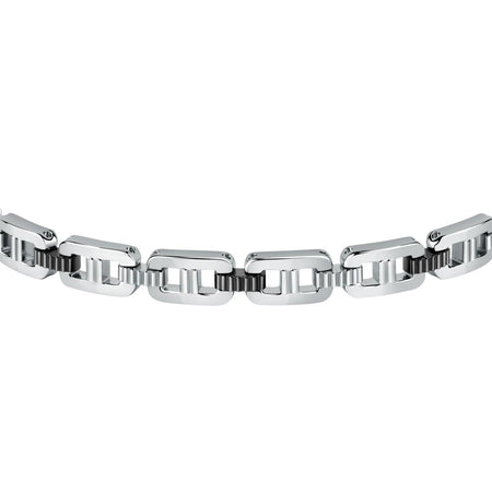 Bracciale MORELLATO uomo Motown acciaio / inserto nero