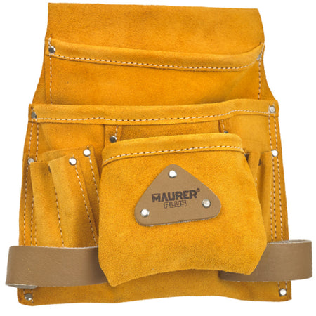 Borsa Porta Attrezzi Crosta Scamosciata 3 Tasche2 Asole Per Martello