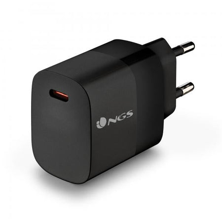 NGS CARICATORE DA PARETE ULTRAVELOCE DA 20W USB-C TYPE C, NERO