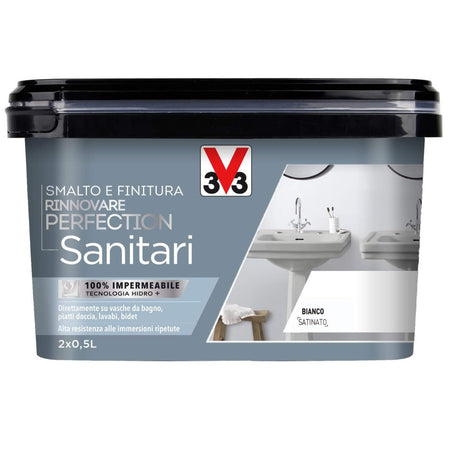 V33 Rinnovare Smalto e Finitura per Sanitari - Rigenerazione Professionale lt.1