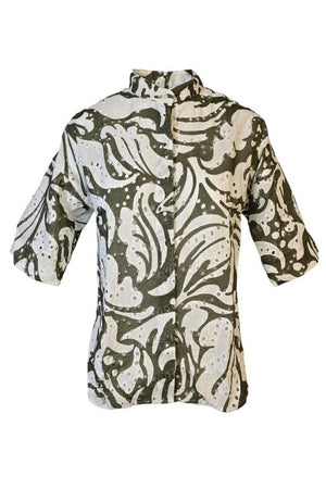 Caliban Camicie Militare/bianco da donna