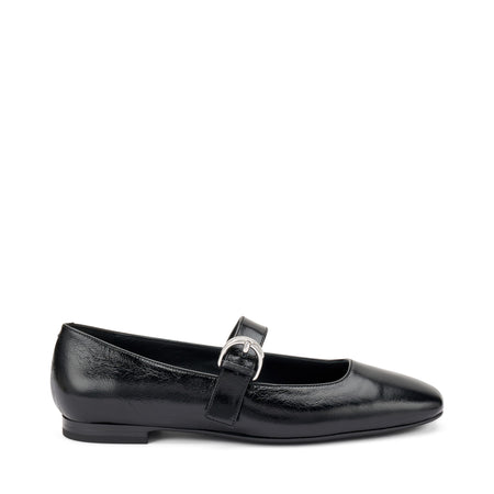 Frau ballerine con punta semiquadra nero 91Q4