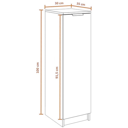 Mobile Scarpiera 6 Ripiani in Legno MDF 30x35 H 100 cm Multiuso Cemento Moderno