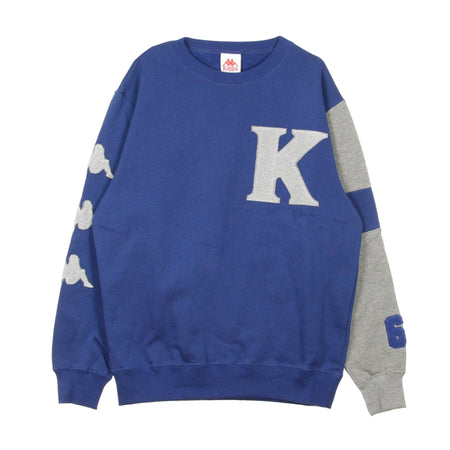 KAPPA Felpa Girocollo Uomo Authentic Benchi Blue Md/grey Lt da uomo