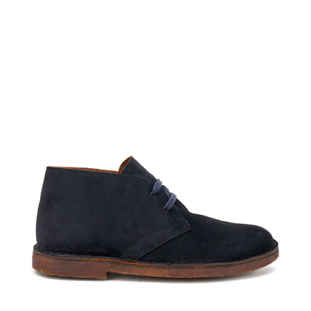 Frau desert boot in pelle scamosciata blu 25A0