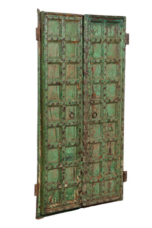 Biscottini Porta portone in legno massello e ferro da interno o da esterno vecchia e antica medievale