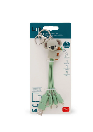 Cavo di Ricarica Portachiavi 6 in 1 - Link Up, Tema Koala