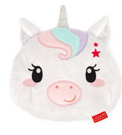 Mini Cuscino Termico con Semi di Lino - Warm Cuddles tema unicorn