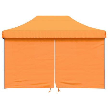 Tendone per Feste Pieghevole Pop-Up con 4 Pareti Arancione Struttura Blu