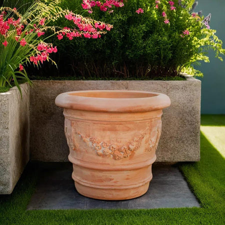 Biscottini Vaso in terracotta Galestro 100% Made in Italy, interamente fatto a mano