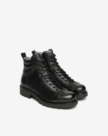 Nero Giardini anfibi uomo in pelle nero I501010U100