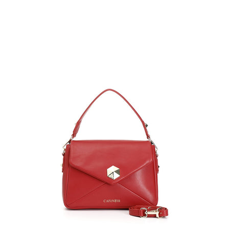 BORSA PICCOLA CON PATTINA TRAPUNTATA CON BORCHIE ESAGONALI