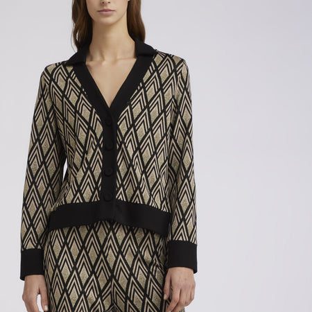 CARDIGAN CORTO CON COLLETTO