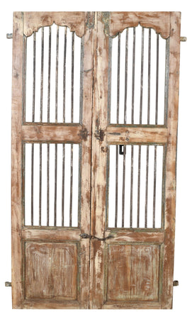 Biscottini Porta portone in legno massello e ferro da interno o da esterno vecchia e antica medievale