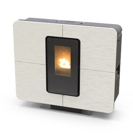 Thermorossi Termostufa a Pellet SlimQuadro Idra Stone 14,3 kW